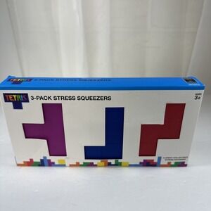 Tetris 3 Pack of Stress Squeezers Purple Blue Red Stress Reliever New